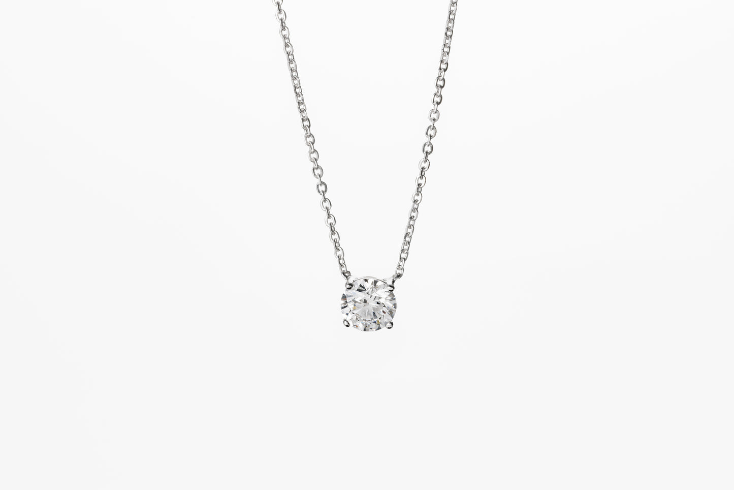REVIA Diamond Solitaire Necklace 1ct Hearts & Arrows（H&A）