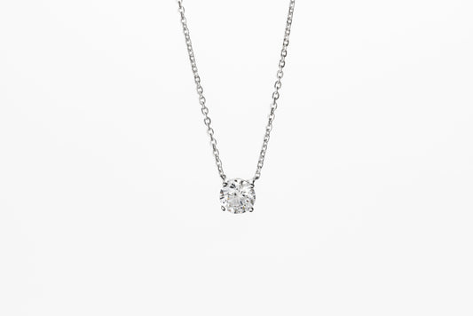 REVIA Diamond Solitaire Necklace 1ct Hearts & Arrows（H&A）